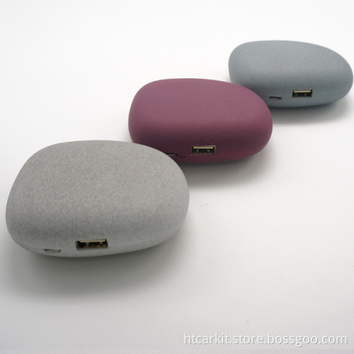 High quality stone design portable unique power bank charger